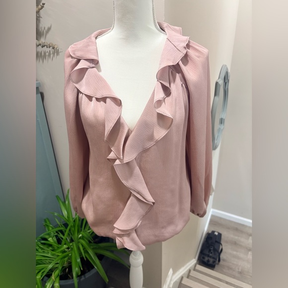 Max Studio Pink Ruffle Blouse - Picture 2 of 7